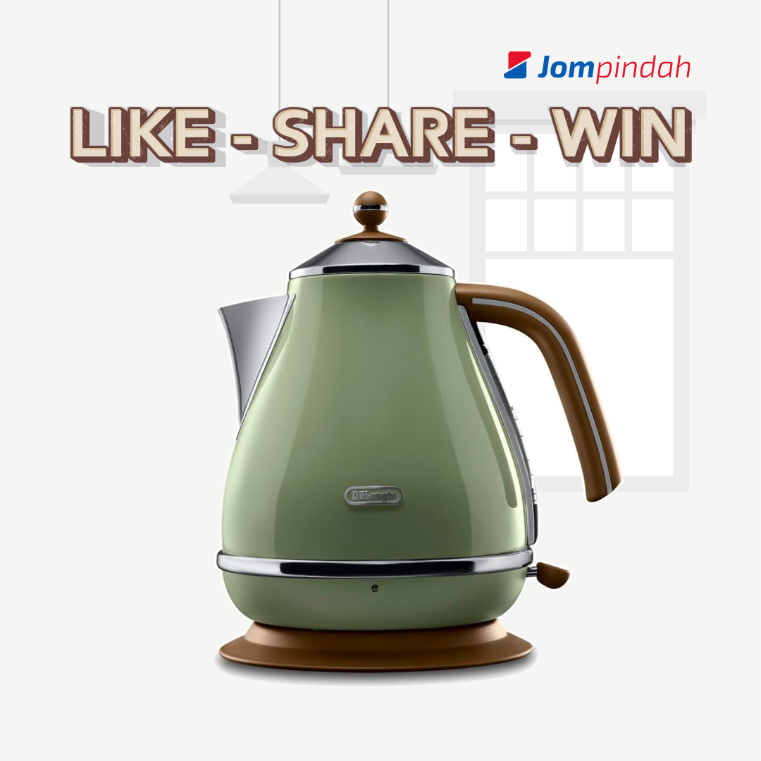 Win De’Longhi Icona Vintage Olive Green Kettle 1.7L worth RM389